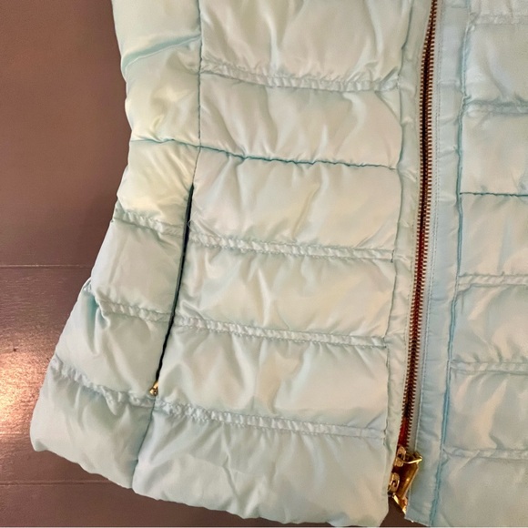 Lilly Pulitzer Elana Puffer Down Vest In Seasalt Blue Size Extra Small XS - Picture 6 of 7